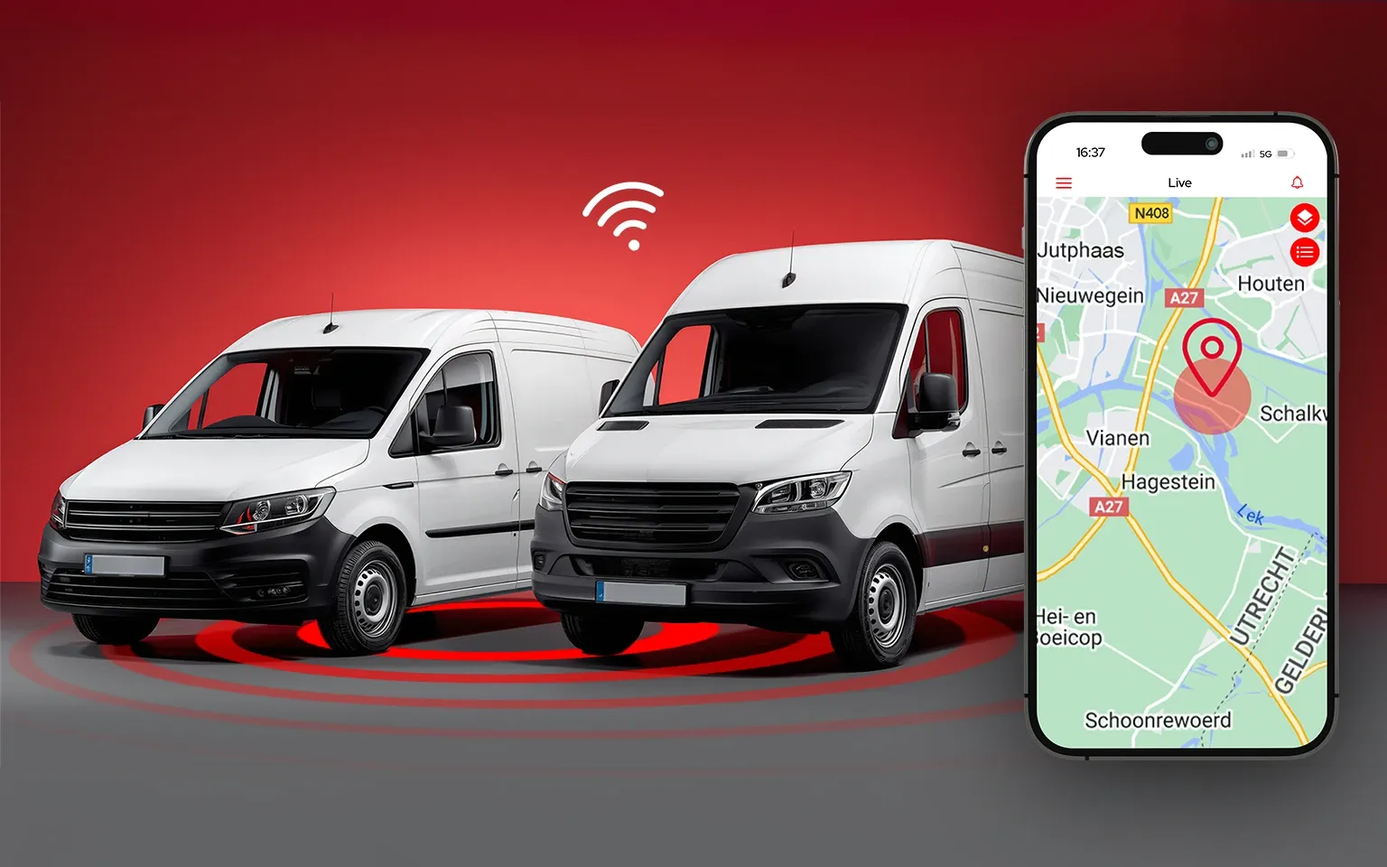 gps-tracker om auto en bus live te volgen